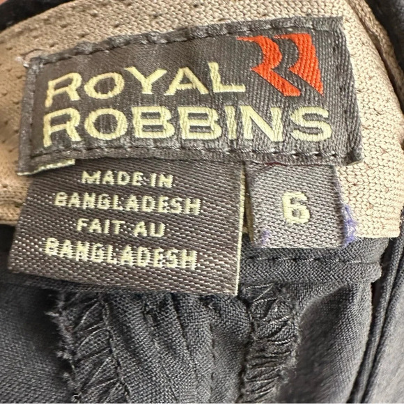 Royal Robbins Outdoor Hiking Pants Capri Length Size 6 Black Performance - Picture 7 of 10